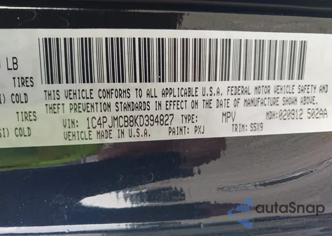 2019 Jeep Cherokee Latitude 4X4 from USA, damaged, VIN 1C4PJMCB8KD394827